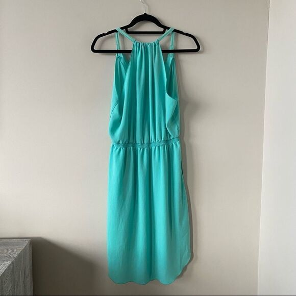 ARITIZA “Taleen” Teal/Turquoise Wrap Front Dress - Picture 3 of 13
